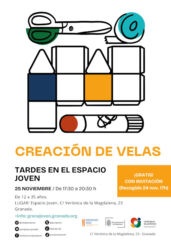 ©Ayto.Granada: Enredate: Tardes en el Espacio Joven - CREACION DE VELAS
